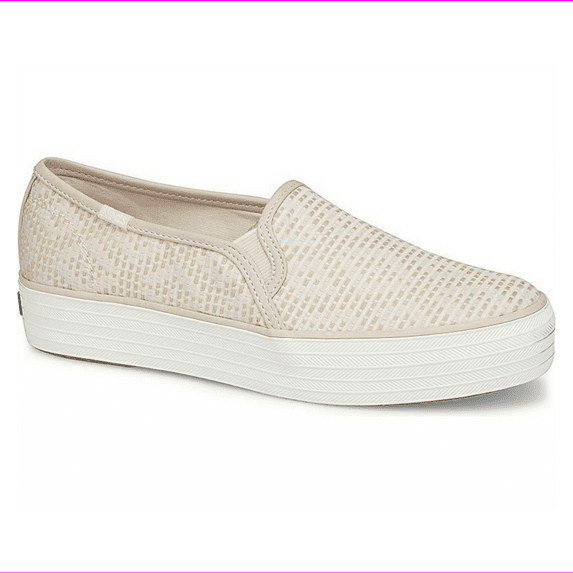 Keds WF58986 Women's Triple Decker Matte Shine Petal Pink Shoes, 9.5 Med