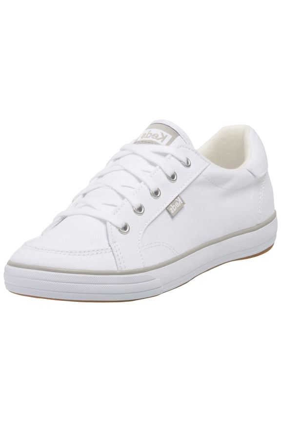 Women's Center III Sneaker, White Canvas, 9.5