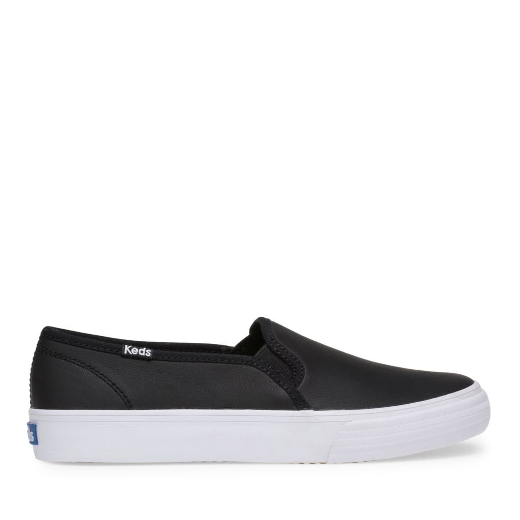 Keds Women's Double Decker Leather in Black, 8 US