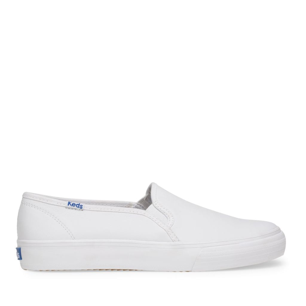 Keds Women's Double Decker Leather in White, 5 US