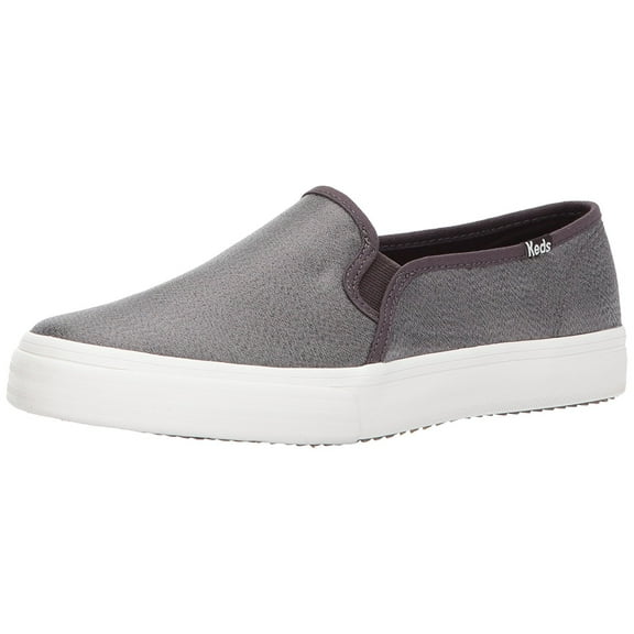 Keds Women's Double Decker Lurex Fashion Sneaker,Slate,5 M US