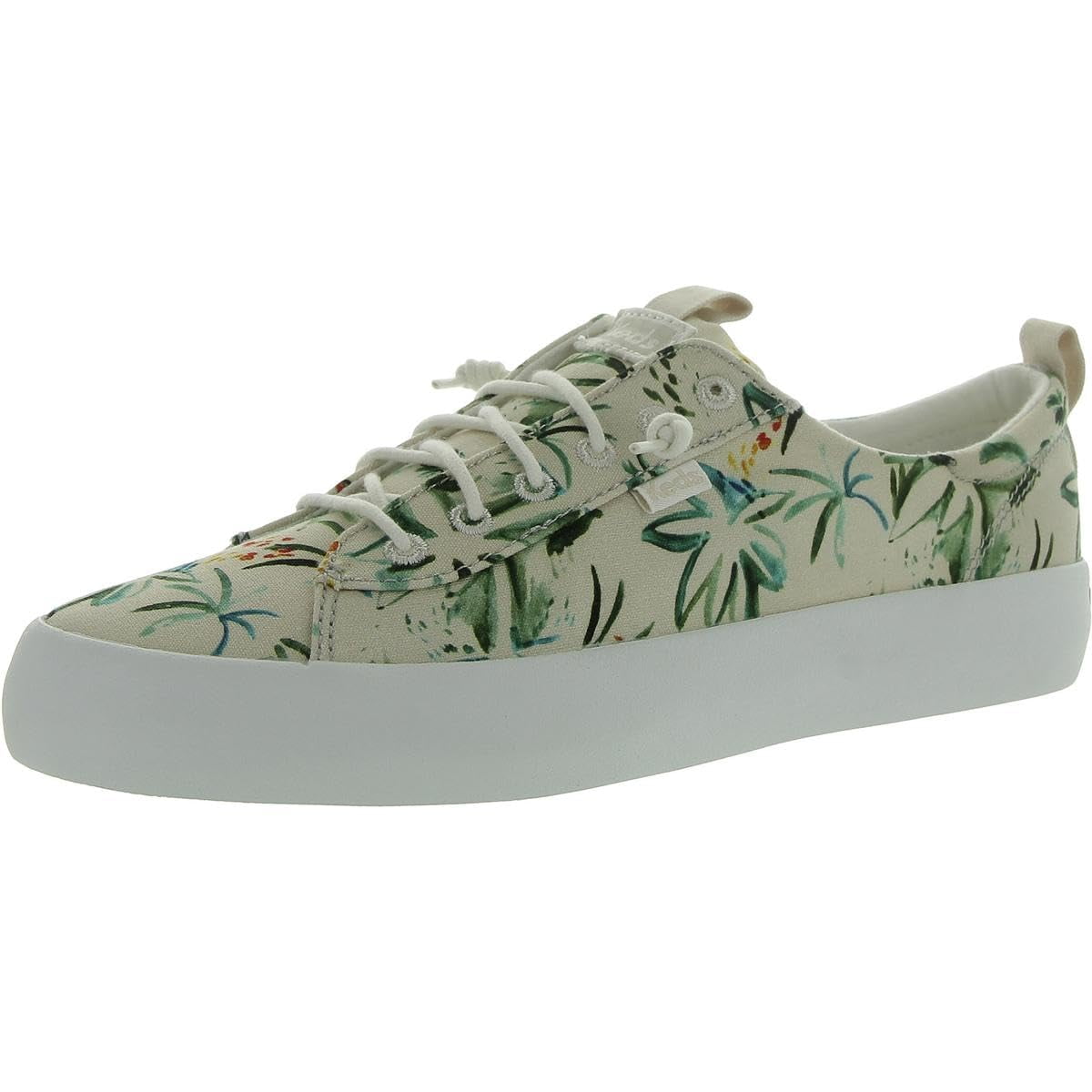 Keds Women's Kickback Canvas Slip On Sneaker, White/Cognac Heavy Twill, 6.5