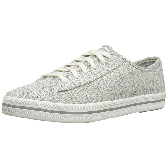 Keds Women's Kickstart Woven Fashion Sneaker,Light Gray,6 M US