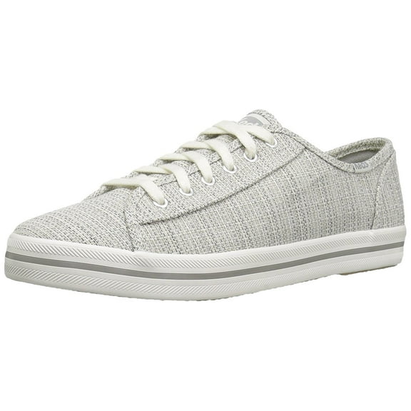 Keds Women's Kickstart Woven Fashion Sneaker,Light Gray,6 M US