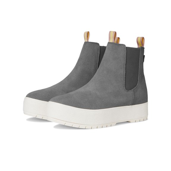 Keds Women's The Platform Chelsea Lug Sneaker, Grey Suede, 9