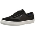 thumbnail image 1 of Keds Women's Tournament Retro Court Perf Leather Fashion Sneaker, Black, 9.5 M US, 1 of 8