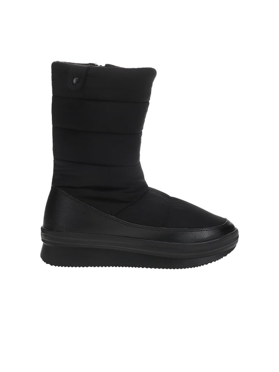 Womens Apres Quilted Zippered Snow Mid Calf Boots