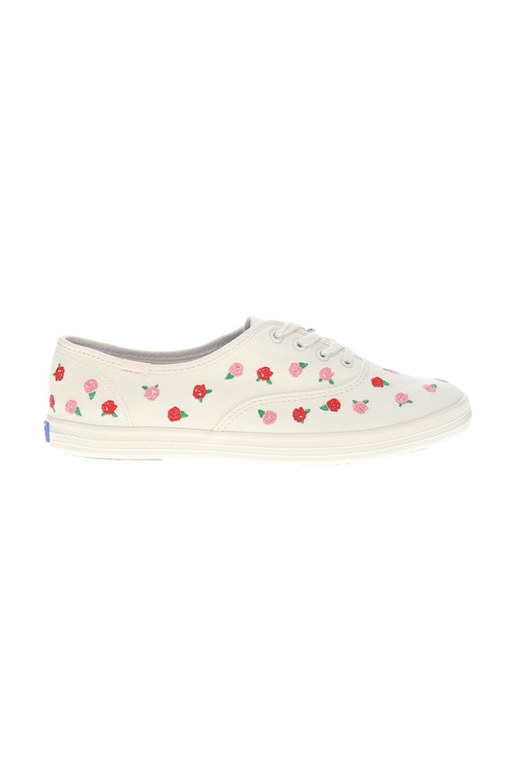 Womens Champion Canvas Rose Embroidery Lace Up Athletic Sneakers Casu
