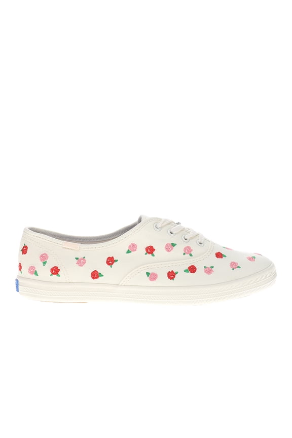 Womens Champion Canvas Rose Embroidered Lace Up  Athletic Sneakers Cas