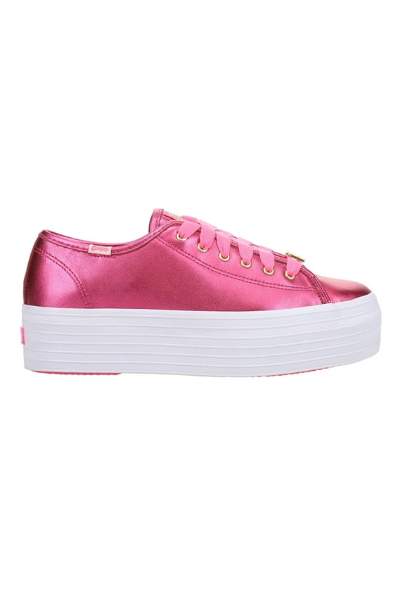 Womens Keds X Barbie Triple Up Metallic Leather Platform  Athletic Sne
