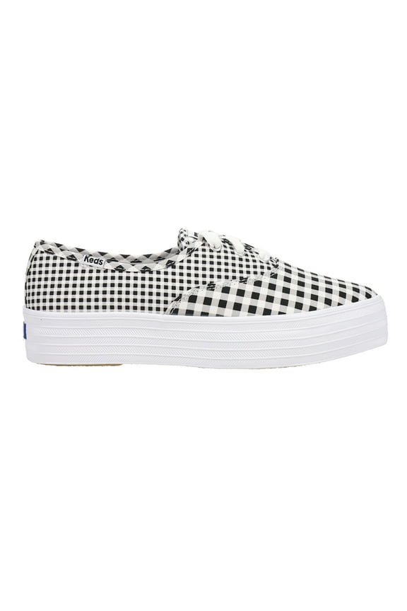 Womens Point Gingham Platform Athletic Sneakers Casual Shoes