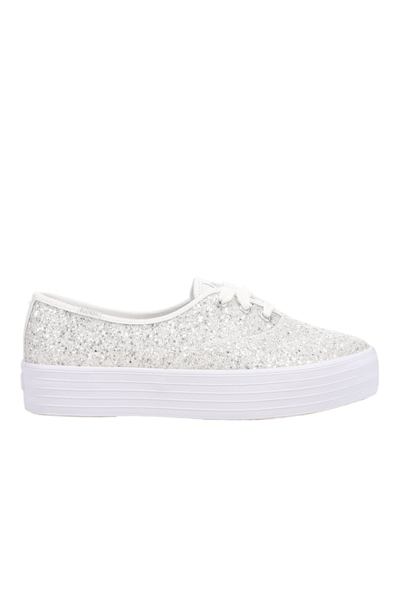Womens Point Glitter Celebrations Lace Up Athletic Sneakers Casual Sh