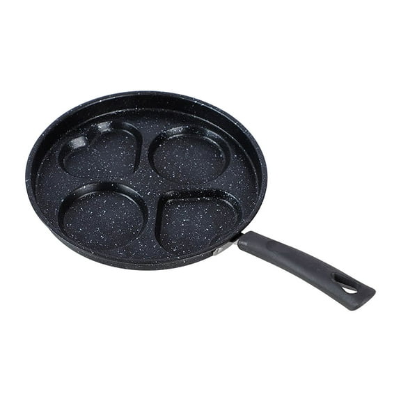 Kedshhgu 4-Cup Frying Pan, Non-stick Household Small Pancake Pan, Rustless Egg Frying Pan, Easy Clean Egg Cooker , for Hamburger, Omelet, Outdoor Camping