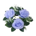 thumbnail image 1 of Kedshhgu Artificial Rose Candle Ring Wedding Candle Rings Wedding Centerpiece Home Table Decor Fake Floral Spring Wreath Arrangements, 1 of 6