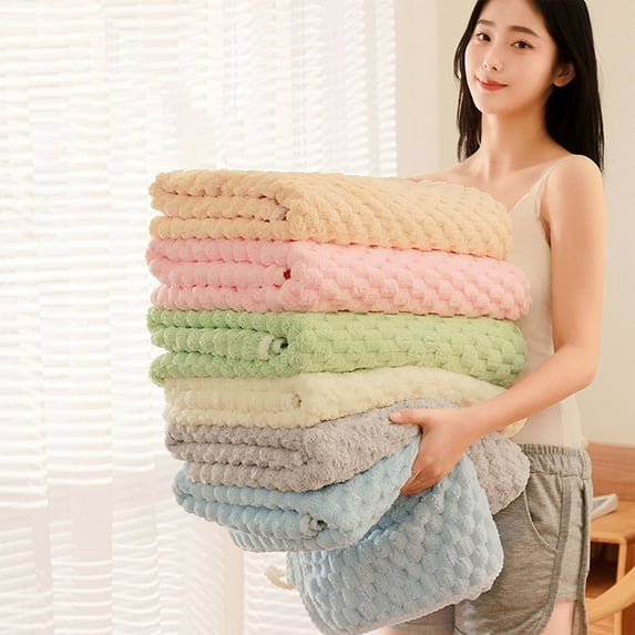 Kedshhgu Bath Towel Coral Velvet Highly Absorbent Towels Ideal for Everyday Use Multipurpose Use as Bath Fitness, Bathroom, Sports, Yoga Towel