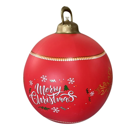Kedshhgu 23.6 Inches Christmas Inflatable Balls Giant Inflatable Ornaments Outdoor Christmas Outdoor Courtyard Outside Lawn Yard Holiday Pool Decoration