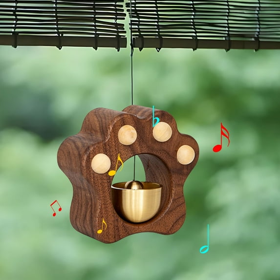 Kedshhgu Brass Solid Wood Dopamine Doorbell Brass Material Magnetic Absorber Car Gift Decoration Pendant Refrigerator Accessories Handicrafts