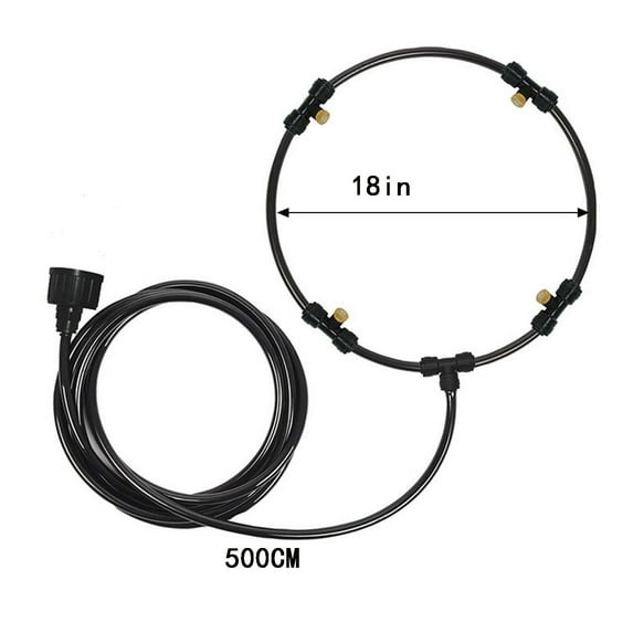 Kedshhgu Fan Misting Kit for Outdoor Cooling System, Loop Water Mist Portable Misting System for Mist Fan for Patio Backyard Porch Garden Greenhouse Pergola