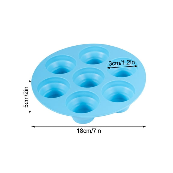 Kedshhgu Foldable Cake Food Grade Silica Gel Frying Pan Accessories 7hole Retractable Baking