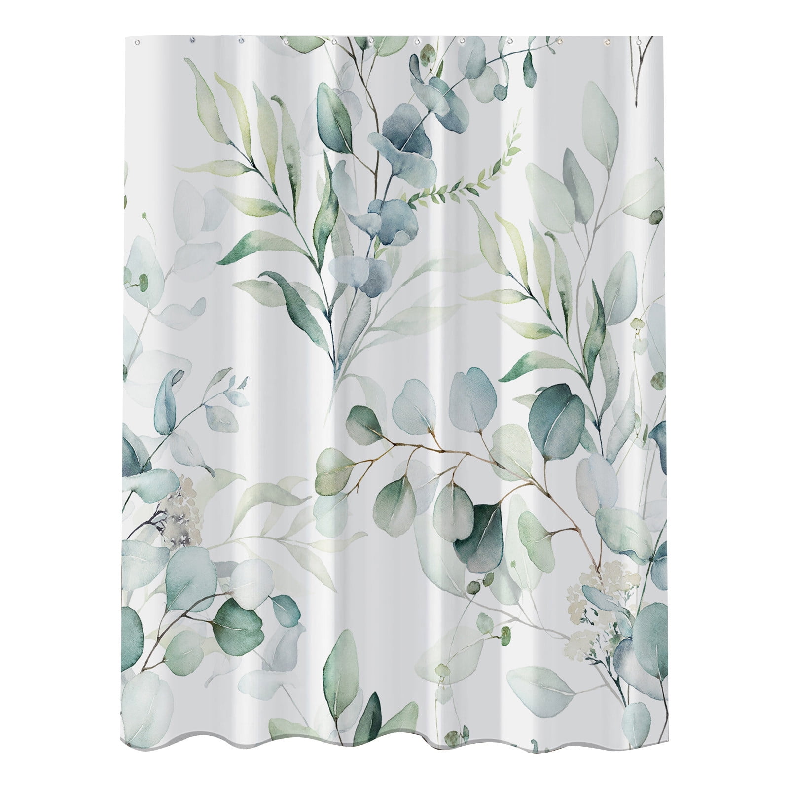 Kedshhgu Clearance Green Floral Shower Curtain Modern Plants Botanical