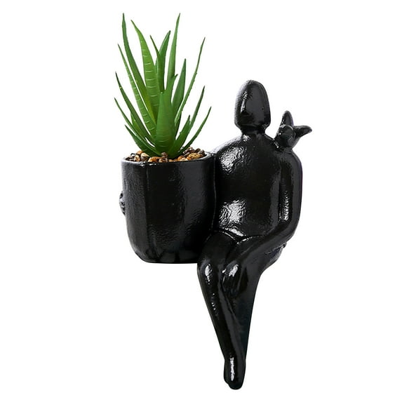 Kedshhgu Clearance Home Ceramic Flower Pot Simulation Succulent Living Room Vase Decorations Green Plants Desktop Planter