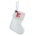thumbnail image 1 of Kedshhgu Mini Initial Letter Christmas Stockings with Red Letters at The Sock Mouth White Background, Hanging Xmas Stockings for Family Christmas Tree Fireplace Decoration(White), 1 of 3