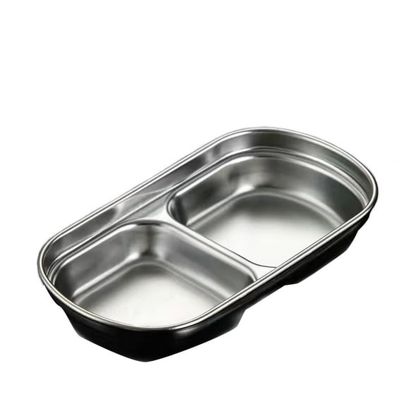 Kedshhgu Multiple Options To Match As You Please Divided Snack Barbecue Dipping Dishes Stainless Steel Dish Stainless Steel Dish Soy Dish Dipping Bowls Dish Stackable