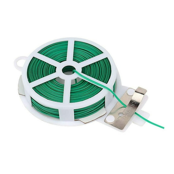 Kedshhgu Ties, 30m Green Garden Wire, Sturdy Ties, Twist Tie, for Supporting Climbing Indoor Outdoor Vines Tomatoes, Flowers, Roses Support