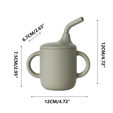 Kedshhgu Clearance Silica Gel Toddlers Sippy Cups With Straw And Handles Non Spill Sealing Baby Straw Cup Removable Baby Training Cup Toddler Drinking Cup