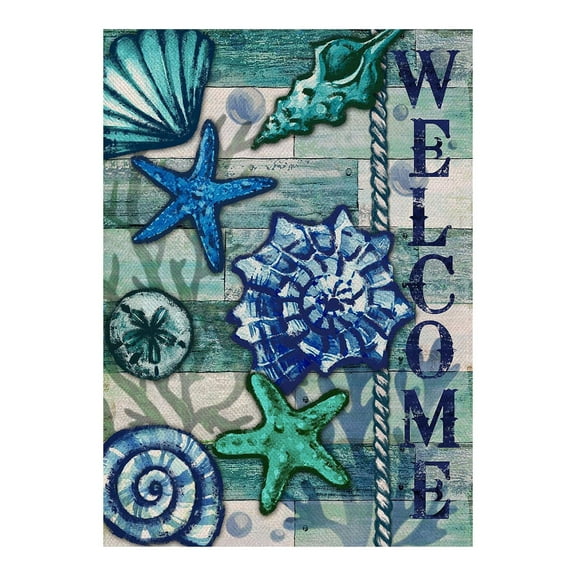 Kedshhgu Clearance Summer Series Garden Flag Summer Cool Printed Patio Flag Home Welcome Flag Beach Decoration Flag