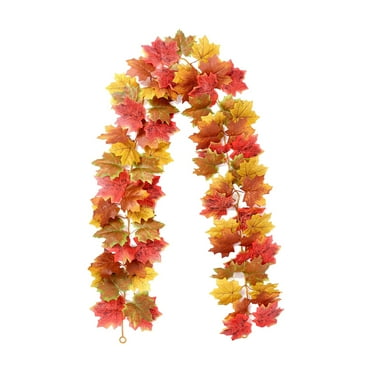 Kedshhgu Clearance Thanksgiving Artificial Maple Leaf Pumpkin Vine Fall Decorations Thanksgiving Decorations for Home Wedding Fireplace Party Christmas