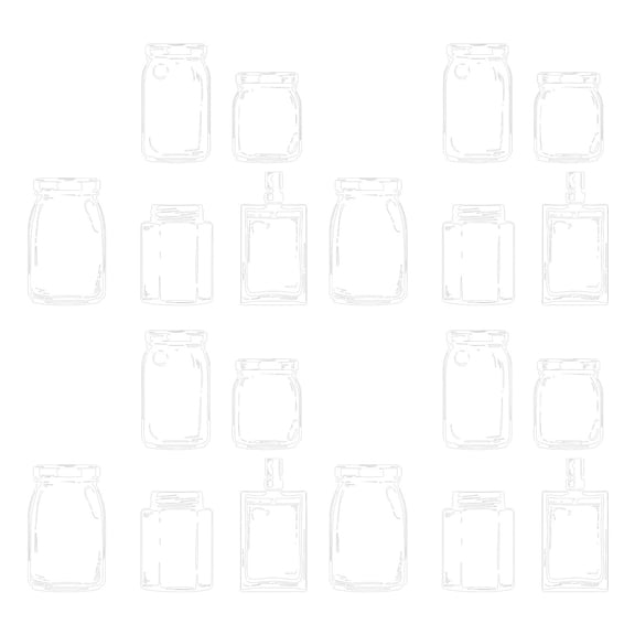 Kedshhgu Clearance Transparent Sticker Package Bottle Dried Flower Hand Account Sticker Transparent Bookmark Glass Bottle Sticker Decoration