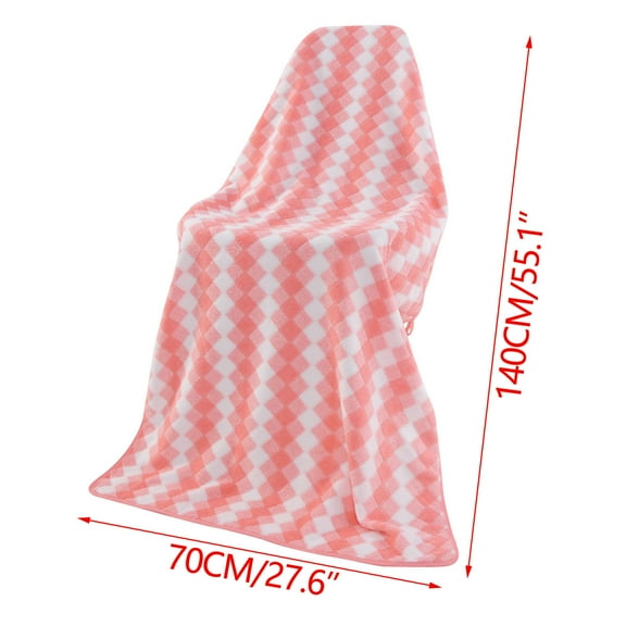 Kedshhgu Coral Velvet Bath Towel Men and Women Wrap Thickened Towel Bath Towel Micro Plush Fleece Blanket Super Soft Warm Solid Color, Lightweight Throw Blankets for Sofa, Couch, Bed