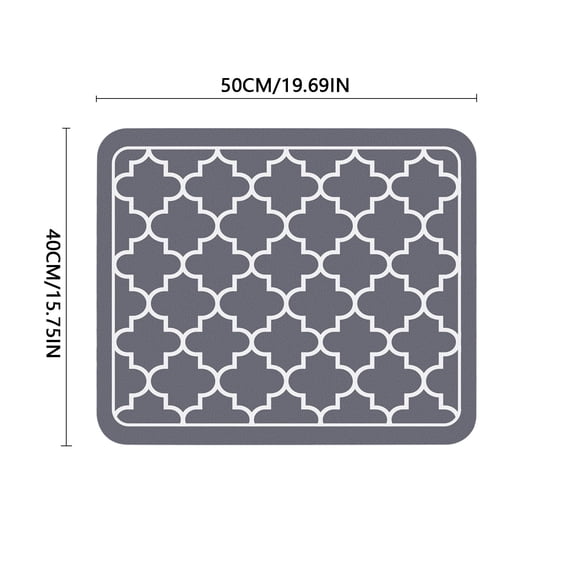 Kedshhgu Diatomaceous Earth Bath Mat Rug Super Absorbent Quick Dry Thin Bathroom Rugs Modern Design Quick Dry Floor Mat Water Absorbent, Rubber Backed, Washable