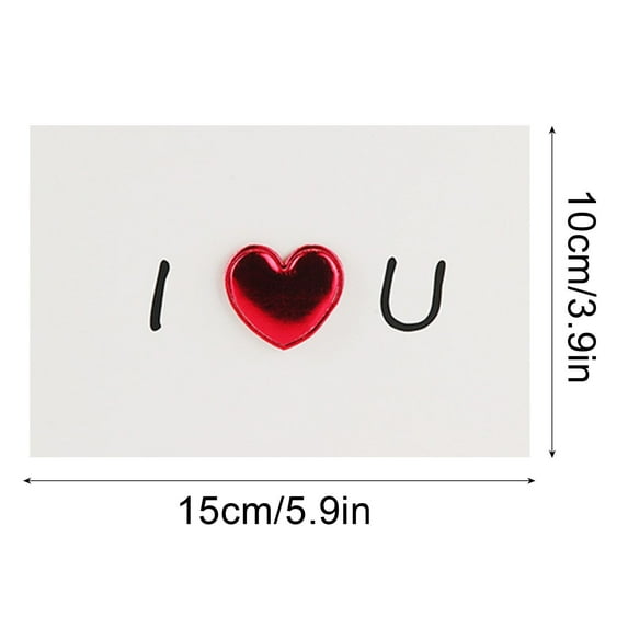 Kedshhgu Love Anniversary Greeting Card, 3D Heart-Shaped Leather, I Love You Card for Valentine's Day, Wedding, Anniversary, Birthday, for Him Her Friend Parents Couple Boyfriend Girlfriend