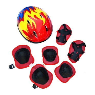 Kedshhgu Outdoor Sports Clearance 7Pcs Set Children Kids Helmet Knee Elbow Pad Cycling Skate Bike Protecs