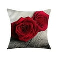 thumbnail image 1 of Kedshhgu Red Rose Throw Pillow Covers, Valentine's Day Pillow Cover for Couch Sofa, Flowers Decorative Square Pillow Cases, 17.72" × 17.72", 1 of 6