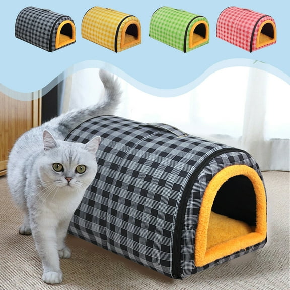 Kedshhgu Self Warming Cat Bed Pet Mat Washable Thermal Pad Suitable for Both Summer and Winter, Fluffy Dog Throw Blankets for Outdoor and Indoor Small Cat Puppy Pets, 10.62" × 13.77" × 9.84"