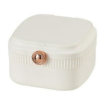 Kedshhgu Small Travel Jewelry Box Organizer with Mirror, Display Case for Girls Women Gift Rings Earrings Necklaces Storage with Mirror, Portable Jewelry Box