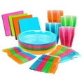 thumbnail image 1 of Kedudes Disposable Glow Party Supply Sets, Plastic Neon, 32 Count, 1 of 6
