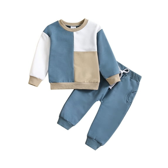 Kedxroy Baby Boy Clothes Fall 6 12 18 24 Months Letter Long Sleeve Pullover Tops & Pant Sets Toddler Winter Outfits 12-18 Months,Khaki