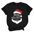 thumbnail image 1 of Kedxroy Christmas Shirts for Women Funny Print Xmas T Shirt Short Sleeve Holiday Tops(Black,S), 1 of 6