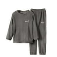thumbnail image 1 of Kedxroy Kids Girls Fleece Winter Warm Sleepwear Set Pullover Tops and Pants for Toddler Flannel Loungewear(Grey,5-6 Years), 1 of 4