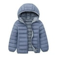 thumbnail image 1 of Kedxroy Little Girls Boys Puffer Jacket Hooded Lightweight Water-Resistant Toddler Kids Winter Outwear Coat(Grey,8-9 Years), 1 of 2