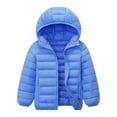 thumbnail image 1 of Kedxroy Boy and Girls Waterproof Coat Winter Lightweight Puffer Jackets Hooded Outerwear(Light Blue,4-5 Years), 1 of 2