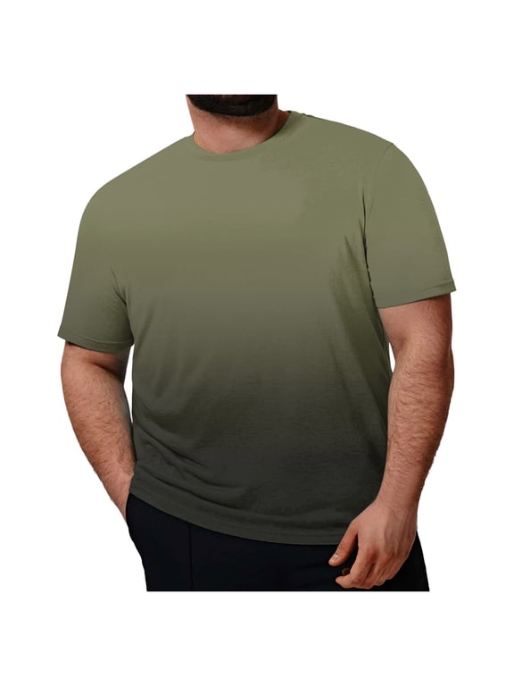Mens Loose Fit T Shirts Casual Short Sleeve Cotton Tee Shirts Big and Tall T-Shirt Basic Summer Tops(AG,6XL)