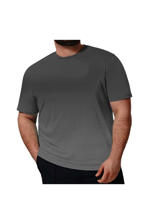 Mens Loose Fit T Shirts Casual Short Sleeve Cotton Tee Shirts Big and Tall T-Shirt Basic Summer Tops(Dark Gray,6XL)