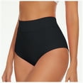 thumbnail image 1 of Kedxroy Women's Cross High Waisted Bikini Bottoms Full Coverage Swimsuit Bottoms(Black,S), 1 of 7