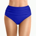 thumbnail image 1 of Kedxroy Women's High Waisted Swimsuit Bottom Tummy Control Ruched Bikini Bottoms Side Tie Bathing Suit Swim Bottom(Blue,M), 1 of 6