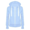 thumbnail image 1 of Kedxroy Women's Zip Up Y2K Hoodies Casual Long Sleeve Track Jackets With Pockets(Sky Blue,M), 1 of 2